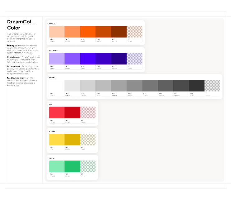 DreamCollege AI color design system