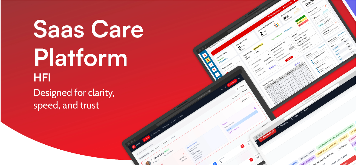 Saarthi SaaS Care Platform — designed for clarity, speed, and trust