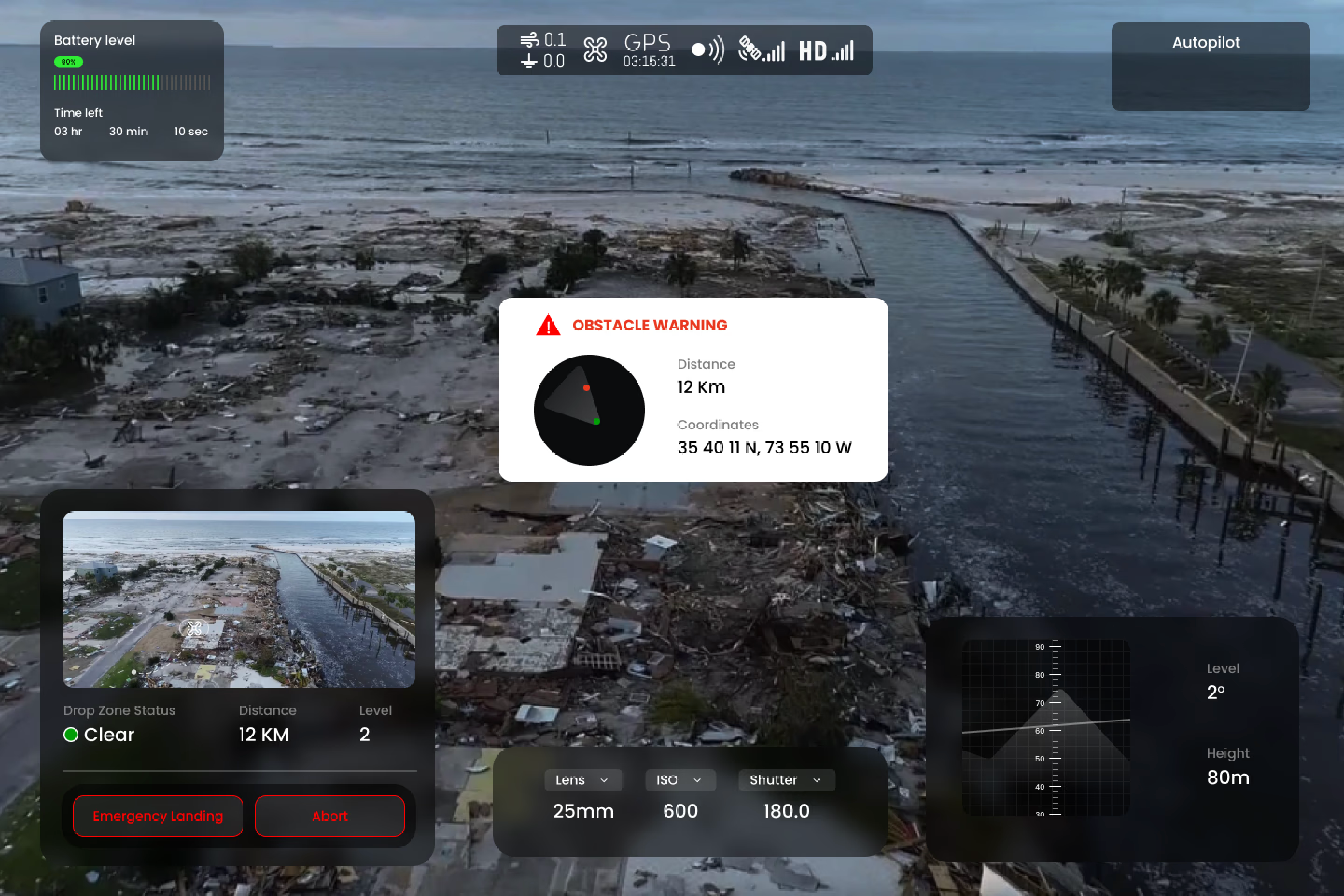 Workstation detail — mission planning interface