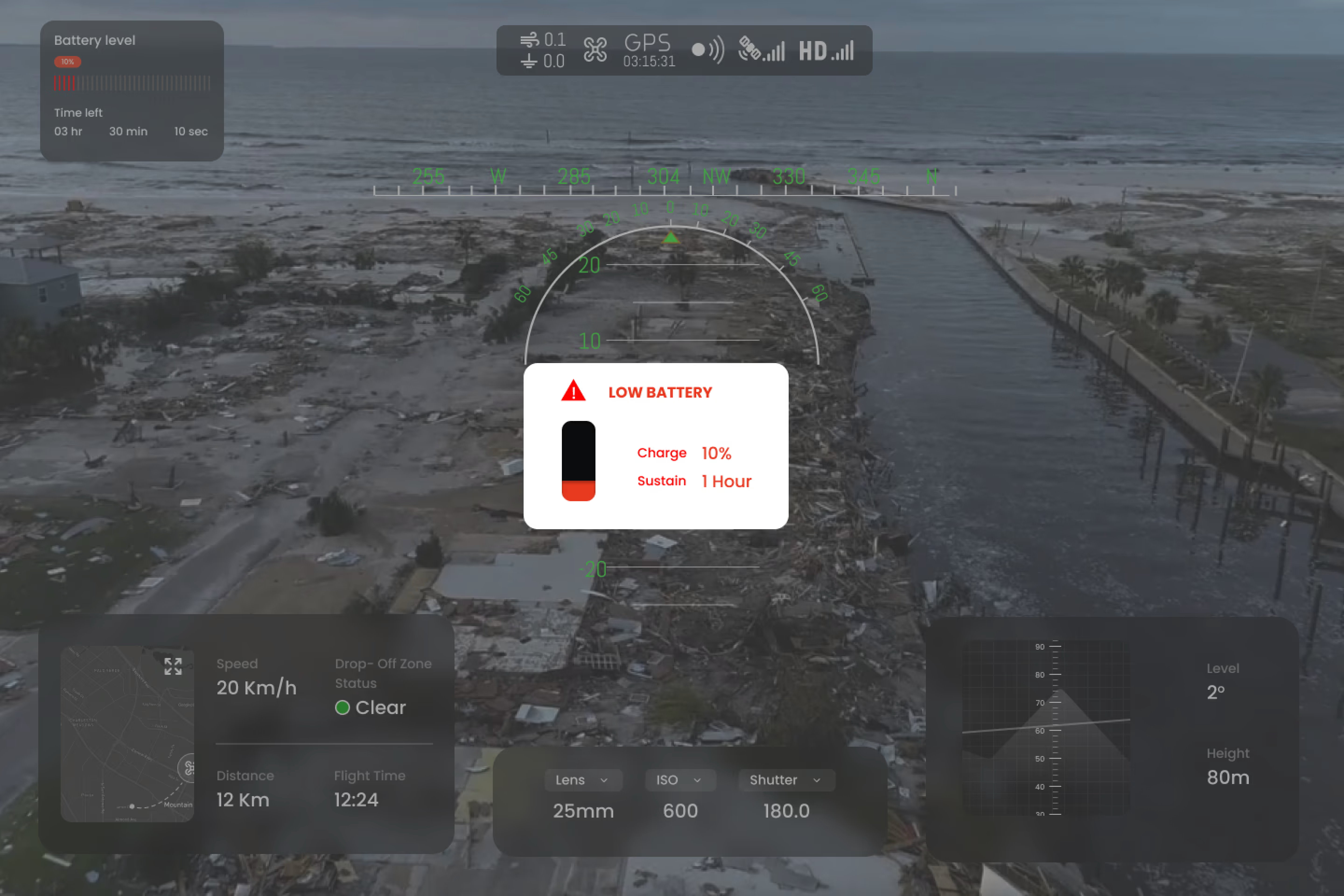 Crisis-Courier-UAV ground control interface overview