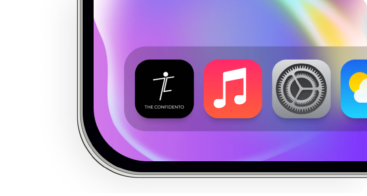 TheConfidento app icon on iPhone home screen