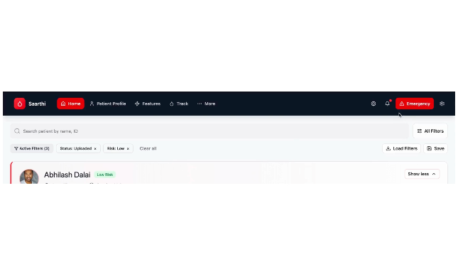 Saarthi walkthrough — reports and dashboard