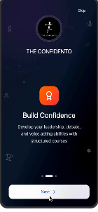 Onboarding screen — Build Confidence